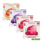 waterdrop® Microdrink Set - Water Flavouring - Hydration Tablet - Natural Fruit Mix - Vitamin C - Sugar Free - Raspberry - Pomegranate - Blackcurrant - Peach - 48 Drinks