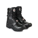 Liberty FREEDOM SOLDIER-01 Lacing Safety Shoes For Men With Softy Leather Upper | PU Sole | Padded Foam Insole| Anti-Skid | Shock Absorber | Water Resistance | Comfortable for All Weather (Black - 41)