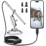 Teslong MS100-C USB-C Microscope Camera - Portable 200x Magnification Digital Microscope with LED Light for Detailed Inspections, Compatible with iPhone 15 16, Android Phone