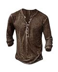Mens Distressed Henley Shirts Front