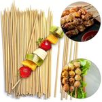 GreenMingle 300 Pcs 25cm Length / 3mm Diameter Wooden Skewers Durable Bamboo Sticks - Great for BBQ, Fruits Kebab, Cake Topper, Chocolate Fountain, Decorations and Crafts