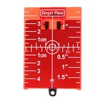 ZUJHPYMI 1Pc Laser Target Magnetic Floor Laser Target Card Plate with Stand for Laser Levels Hunting Shooting Targets Accessories Measuring and Layout Tools (Style B-Red)