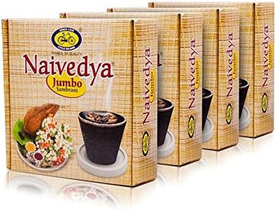 Cycle Naivedya Jumbo Cup Sambrani (Dhoop/Loban/Guggal) for Homa/Havan, Rituals - Pack of 4 (4 Big Cups per Pack)