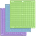 AIRCUT Cutting Mat for Cricut Maker/Explore Air 2/Air/One, Variety Grip Mats 12"x12" (StandardGrip, LightGrip, StrongGrip) Cricket Cutting Mats Replacement Accessories for Cricut Board