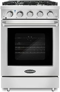 24 in. Haven Coll 3.7 cu ft 4 Burner Gas Range, Convection, Stainless Steel