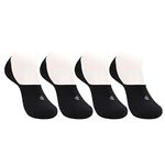 Bonjour Unisex Cotton Footlets Socks In Black -Pack Of 4, Free Size