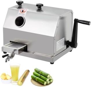 Garveetech Manual Sugar Cane Juicer, Commercial Sugar Cane Press with Stainless Steel 3 Rollers, 2.4 in Large Inlet, Sugarcane Juicer Machine with 110 LBS/H High Output, Sugarcane Juicer for Home Use