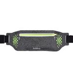 BobBros Running Belt Waist Pack Fitness Waist Bag for Hiking, Water Resistant Runners, Adjustable Belt for iPhone Xs Max, XR and Any Large Smartphone, 3 Pockets w/Reflective Zippers, Earphone Hole