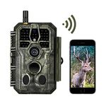 WiFi Deer & Trail Game Camera 32MP 1296P Wireless Hunting Camera with App No Glow Night Vision Time Lapse Montion Activated 0.1s Trigger Speed