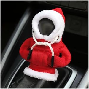 OFBAND Hoodie Car Gear Shift Cover,Christmas Car Decor Gear Shift Knob Cover for Manual/Automatic Shift Knob,Universal Interior Car Accessories Hoodie for Gear Shifter Knob (Christmas Red)