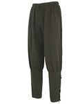 Men's Renaissance Pirate Pants Long Ankle Lace Up Banded Casual Trousers, Green, X-Large