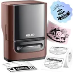 Nelko Label Maker Machine with Tape, PM220 Bluethooth Label Printer, 2 Inch Portable Thermal Printer for Small Business, Address, Logo, Clothing, Sticker Printer for Phones & PC, Maroon