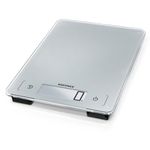 Soehnle Aqua Proof Weighing Scales, Dishwasher Proof Scale to Weigh Food, Waterproof Digital Kitchen Scales - Silver, Electronic Kitchen Scale to 10 kg Capacity, Large 23 mm Digits