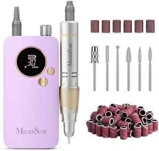 MelodySusie Portable Nail Drill 30000 RPM,Professional Rechargeable Electric Nail File,SC320F Cordless Nail E File for Acrylic Nails Gel Polishing Removing,Efile Nail Kit for Manicure Salon,Purple