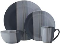 Pfaltzgraff Parker Gray 16 Piece Dinnerware Set, Service for 4