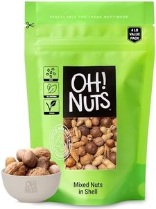 Mixed Nuts in Shell | Raw - 100% Natural | 4 lb | Jumbo-Sized Premium Shelled Nuts | Packed in New York Zip-Seal Bag for Exceptional Freshness by Oh Nuts