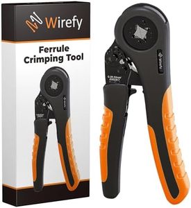 Wirefy Ratcheting Ferrule Crimping Tool | Adjustable Hand Crimper for Wire Ferrules & Terminals (28–7 AWG / 0.08–10 mm²) | Ergonomic Non-Slip Handle for Professional Electrical Work
