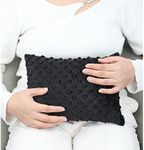 HapiPoppy Tummy Tuck Pillow with Pocket Hysterectomy Pillows Hysterectomy Recovery Must Haves Gifts for C-Section Surgery Abdominal Tiny Cough Cushion Minky Dot Black