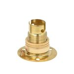 ElekTek B15 SBC Brass Fixed Batten Miniature Lamp Bulb Holder Shade Ring - NOT Suitable for B22 Lamp/Light Bulbs - Made in UK