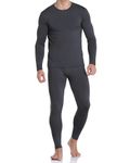 WEERTI Thermal Underwear for Men Long Johns with Fleece Lined, Base Layer Men Cold Weather Top Bottom, Charcoal, X-Large