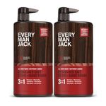 Every Man Jack Cedar + Red Sage Hydrating Mens 3-in-1 All Over Wash for All Skin and Hair Types - Body Wash, Shampoo and Conditioner with Naturally Derived Ingredients - Paraben Free, Dye Free -28.8oz