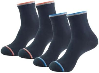 Jockey Men's Ankle Length Cotton Socks (Pack of 2) 7051_Black_Free Size