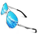 CGID Mens Polarised Sunglasses Premium Al-Mg Alloy Pilot Unisex Sun Glasses UV Protection Male Shades Spring Hinges