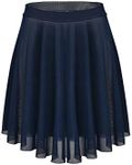 Dance Elite - Knee Length Dance Skirt for Women - Classical Ballet Skirt, Navy, X-Large