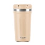 Milton Travel Coffee Mug with Lid 13.5 oz, Stainless Steel for Drinks, Double Wall Vacuum Insulated Cup for Hot and Cold Drinks, Leakproof Design, Car Cup Holder Friendly - Corral Mug, Cream