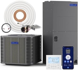 DELLA 53,000 BTU Ducted Central AC with Air Handler, 17 SEER2 230V, Two-Stage Compressor, Pre-Charged, Heat Pump Inverter System, Alexa & Wifi Control, Wired Controller 50ft Kit, 20kW Heat Kit