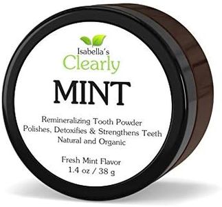 Isabella’s Clearly MINT Remineralizing Tooth Powder | Teeth Whitening Natural Toothpaste Fluoride Free for Adults, Kids, Sensitive Gums | Xylitol, Baking Soda, Clay, Calcium (40g)