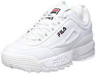 Fila Unisex Kids Disruptor Sneaker, White, 4.5 UK