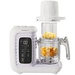 MOMYEASY Baby Food Maker, Multifunction Baby Food Processor Chopper Grinder, Baby Food Steamer and Puree Blender in-One, with Bottle Warmer, Auto Cooking & Grinding with Touch Control Panel&Self Cleans (White)