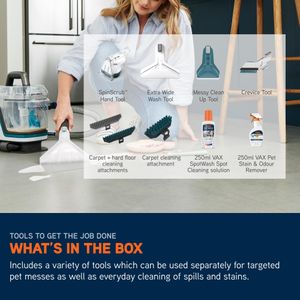 Vax SpotWash Pet Spot Cleaner – Portable Carpet & Upholstery Cleaner