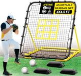 Dimples Excel 4x4.5 FT Professional Baseball Rebounder Net, Pitchback Net with 5 Adjustable Angles for Baseball and Softball Practice, Includes 2 Baseballs, 3 Sandbags and Carry Bag for Solo Training