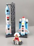 Exegi Enterprise Space Shuttle Toy Building Set with Shuttle, Astronaut, Rocket, Control Center & Satellite