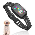 Anti Bark Collars for Dogs,No Shock Bark Collar for dog 8-120lbs,IP67 Waterproof Bark Collar with LCD Colour Screen,7 Adjustable Modes Vibration and Beep Collar for Dogs