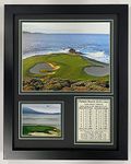 Legends Never Die Pebble Beach Hole #7" Framed Photo Collage, 11 x 14-Inch