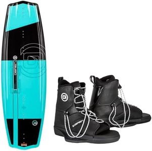 O’Brien Valhalla Wakeboard with Bindings, Beginner to Intermediate Wakeboard, Progressive Rocker, Feather Core, Stable & Predictable Ride