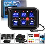 Auxpower 6 Gang Switch Panel with E