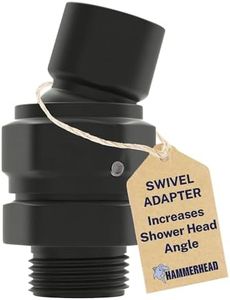 HammerHead Showers® ALL METAL Shower Head Swivel Ball Adapter, Matte Black | Adjustable Pivot Ball To Adjust Showerhead Angle | Universal Connector Joint Fits Fixed, Hand Held & Rain Shower Heads