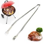 BBQ Sausage Turning Tongs, Tongs for Grilling, Stainless Steel Kitchen Cooking Grill Tongs, Barbecue Tongs for Cooking, Long Handle Kitchen Tongs for Turning Bacon Steak Meat Vegetables