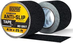 Lockport Anti Slip Tape - Heavy Duty Black Grip Tape for Stairs, 4” x 50ft Tape for Stair Treads Non Slip Outdoor/Indoor, Non Skid Tape - Anti Slip Stair Strips - Traction Tape for Ramps and Steps