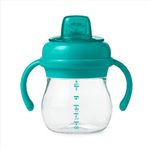 OXO Tot Transitions Soft Spout Sippy Cup with Removable Handles, Teal, 6 Ounce