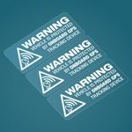 HastingsDesigner 3x WARNING GPS TRACKING ON BOARD Tracker Security Car Van Bike Window Stickers