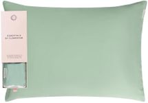 Clementine Sleepwear Essentials Organic King Size Pillowcase Match Point Green | Two-Tone Bamboo and Silver Ion Silk for Acne-Prone Skin, Anti-Aging, and Hydrated Hair and Skin