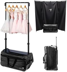 Dance Bag with Garment Rack and Curtain, 28" Glitter Dance Competition Bag