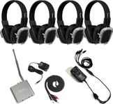 Vocal-Star Silent Disco Starter Kit, Wireless Multimedia Headphones with Transmitter, Rechargeable, HD Sound, 500m Range, Operate Unlimited Headphones at any Time, Outdoor/Movie/Gym/Cinema/Theatre