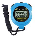 FCXJTU Simple Digital Basic Stopwatch, No Bells, No Clock, No Alarm, Simple Basic Operation, Silent, ON/Off, Pure Stopwatch for Swimming Running Training Kids Coaches Referees Teachers (1Lap Blue)