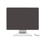 Computer monitor dust cover black, 